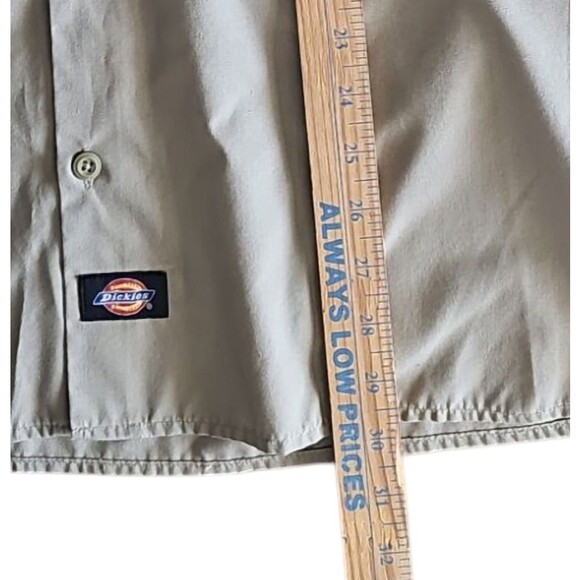 Dickies Long Sleeve Work Shirt Men’s L Khaki Button Front Durable Uniform - Picture 9 of 13